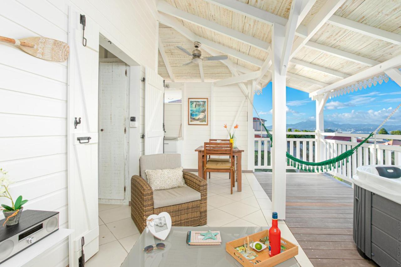 Bungalow Vanille Pacane - Vue Mer Avec Spa Prive Les Trois-Ilets Luaran gambar